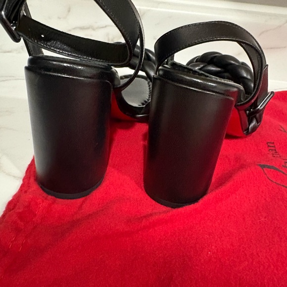 Christian Louboutin Black Braided Heels - Picture 3 of 5